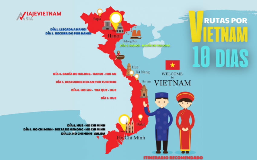 Ritas por Vietnam 10 dias - itinerario recomendado